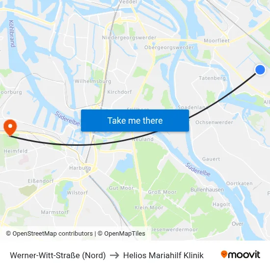 Werner-Witt-Straße (Nord) to Helios Mariahilf Klinik map