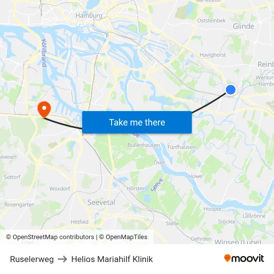 Ruselerweg to Helios Mariahilf Klinik map