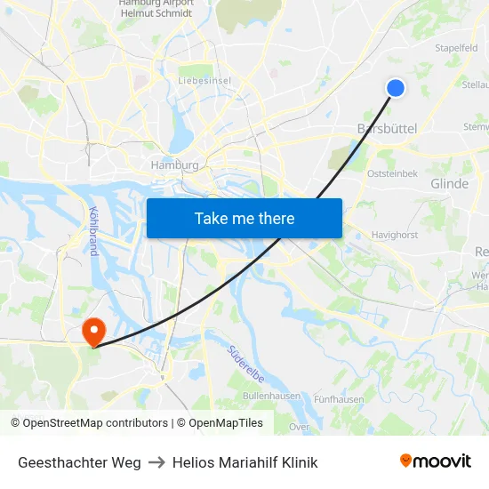 Geesthachter Weg to Helios Mariahilf Klinik map