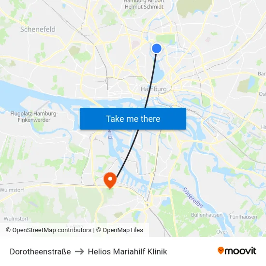 Dorotheenstraße to Helios Mariahilf Klinik map