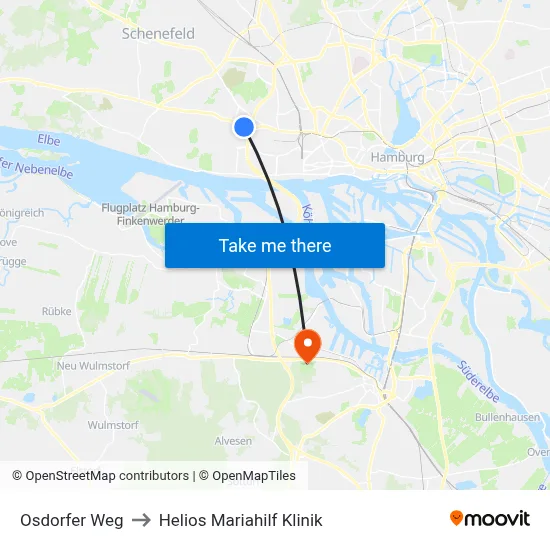 Osdorfer Weg to Helios Mariahilf Klinik map
