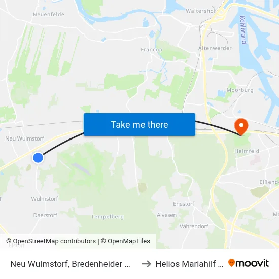 Neu Wulmstorf, Bredenheider Weg (Süd) to Helios Mariahilf Klinik map