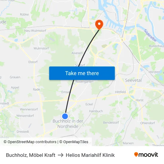 Buchholz, Möbel Kraft to Helios Mariahilf Klinik map