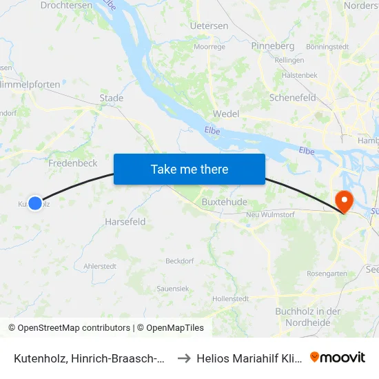 Kutenholz, Hinrich-Braasch-Weg to Helios Mariahilf Klinik map