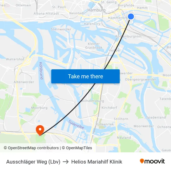 Ausschläger Weg (Lbv) to Helios Mariahilf Klinik map