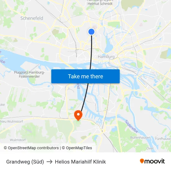 Grandweg (Süd) to Helios Mariahilf Klinik map