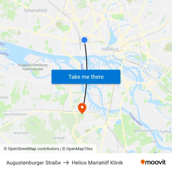 Augustenburger Straße to Helios Mariahilf Klinik map