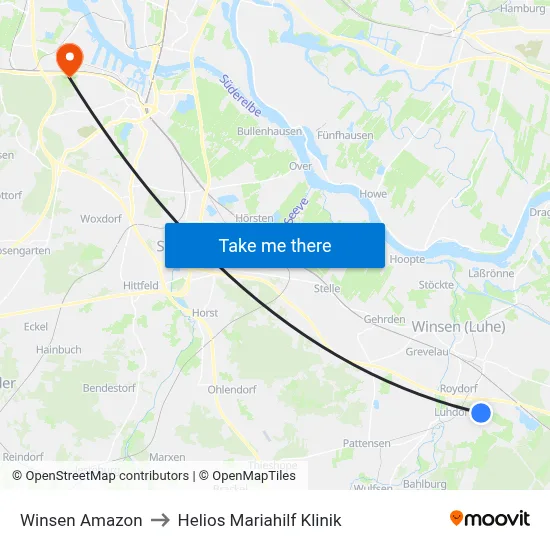 Winsen Amazon to Helios Mariahilf Klinik map