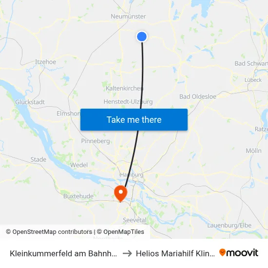 Kleinkummerfeld am Bahnhof to Helios Mariahilf Klinik map