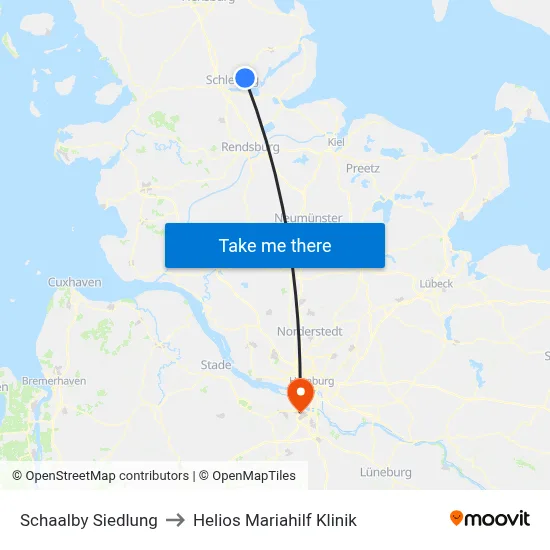 Schaalby Siedlung to Helios Mariahilf Klinik map