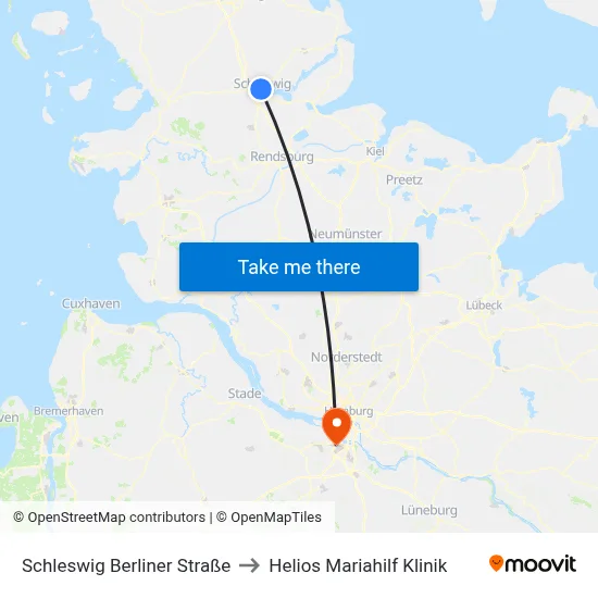 Schleswig Berliner Straße to Helios Mariahilf Klinik map