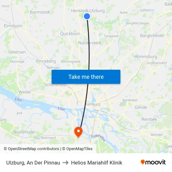 Ulzburg, An Der Pinnau to Helios Mariahilf Klinik map
