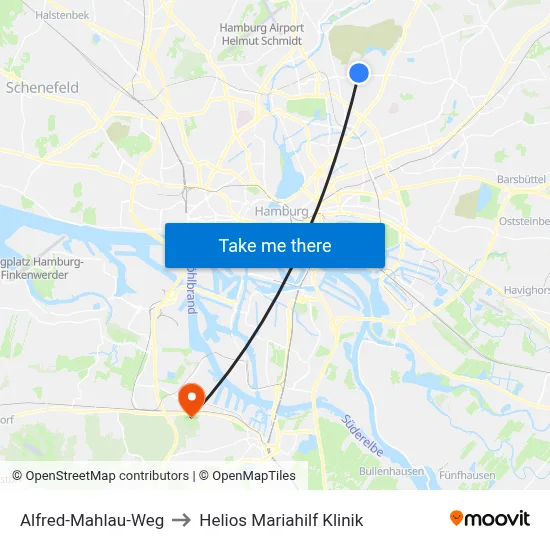 Alfred-Mahlau-Weg to Helios Mariahilf Klinik map