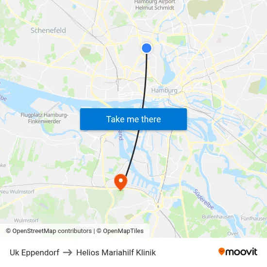 Uk Eppendorf to Helios Mariahilf Klinik map