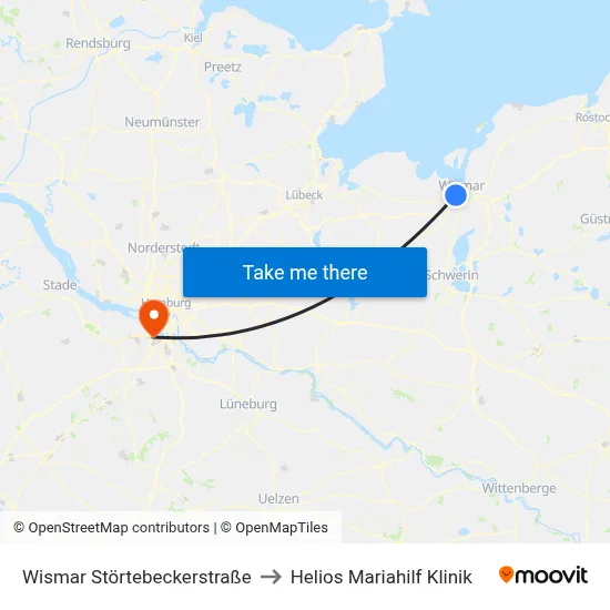 Wismar Störtebeckerstraße to Helios Mariahilf Klinik map
