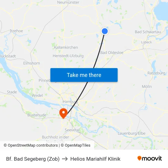 Bf. Bad Segeberg (Zob) to Helios Mariahilf Klinik map