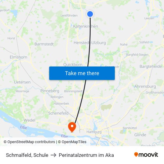 Schmalfeld, Schule to Perinatalzentrum im Aka map