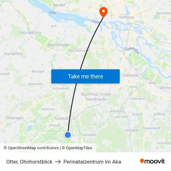 Otter, Ohnhorstblick to Perinatalzentrum im Aka map
