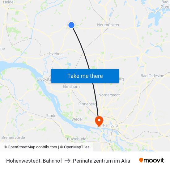 Hohenwestedt, Bahnhof to Perinatalzentrum im Aka map