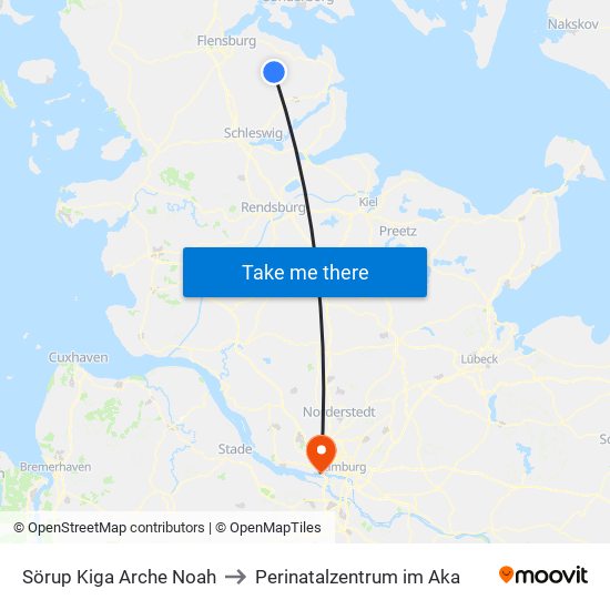 Sörup Kiga Arche Noah to Perinatalzentrum im Aka map