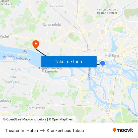 Theater Im Hafen to Krankenhaus Tabea map