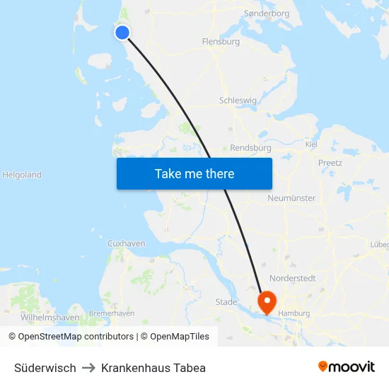 Süderwisch to Krankenhaus Tabea map