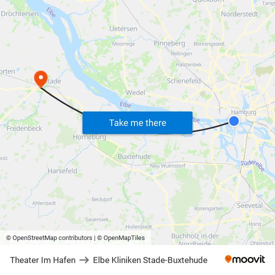 Theater Im Hafen to Elbe Kliniken Stade-Buxtehude map