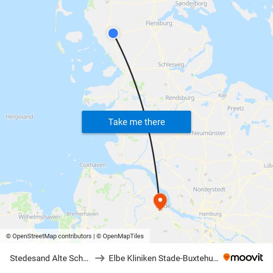 Stedesand Alte Schule to Elbe Kliniken Stade-Buxtehude map