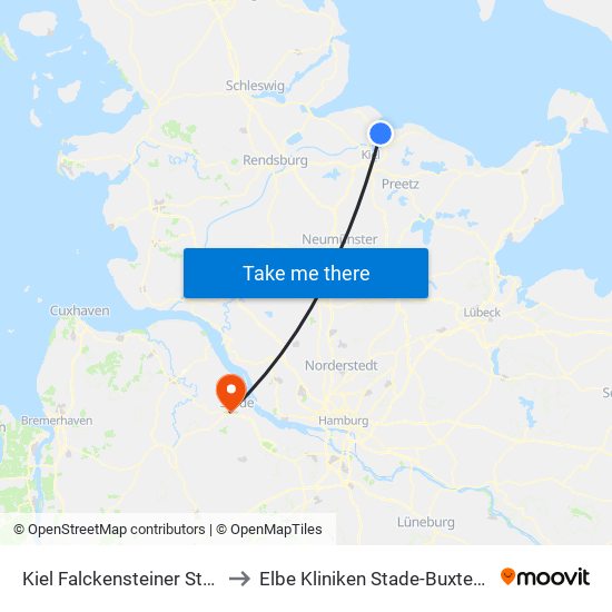 Kiel Falckensteiner Strand to Elbe Kliniken Stade-Buxtehude map
