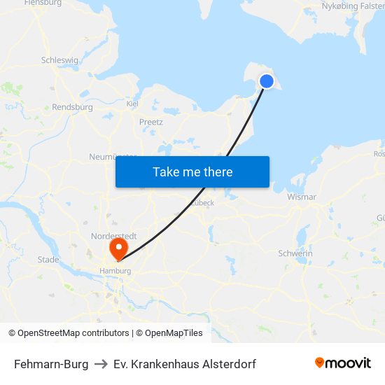 Fehmarn-Burg to Ev. Krankenhaus Alsterdorf map