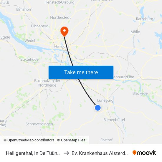 Heiligenthal, In De Tüünen to Ev. Krankenhaus Alsterdorf map