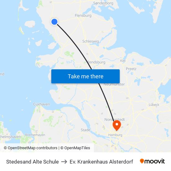 Stedesand Alte Schule to Ev. Krankenhaus Alsterdorf map