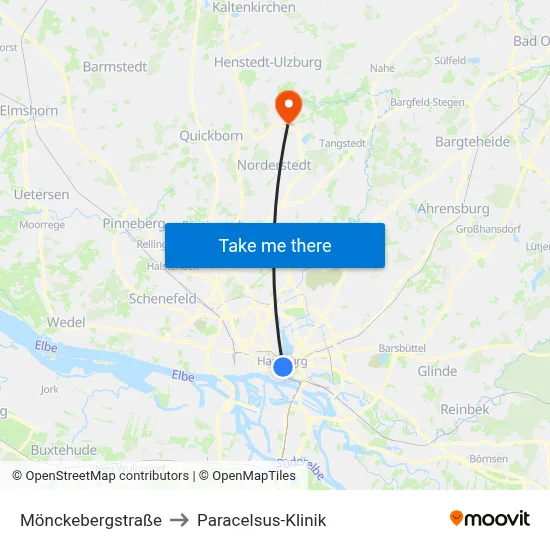 Mönckebergstraße to Paracelsus-Klinik map