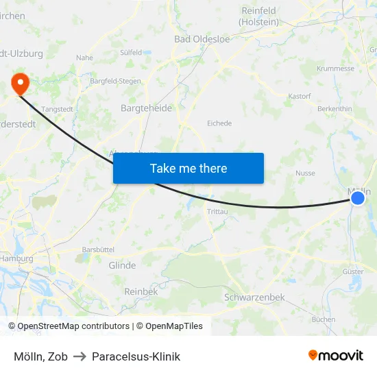 Mölln, Zob to Paracelsus-Klinik map