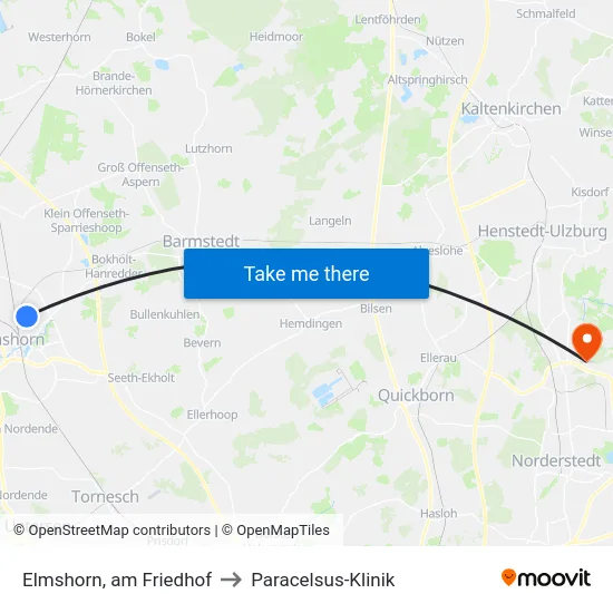Elmshorn, am Friedhof to Paracelsus-Klinik map