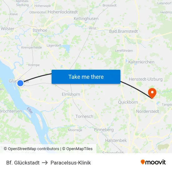 Bf. Glückstadt to Paracelsus-Klinik map