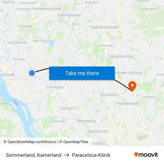 Sommerland, Kamerland to Paracelsus-Klinik map