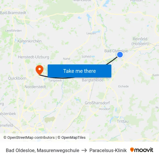 Bad Oldesloe, Masurenwegschule to Paracelsus-Klinik map