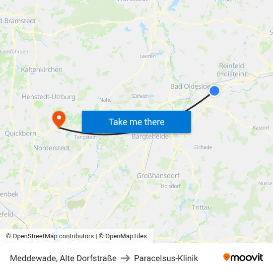 Meddewade, Alte Dorfstraße to Paracelsus-Klinik map
