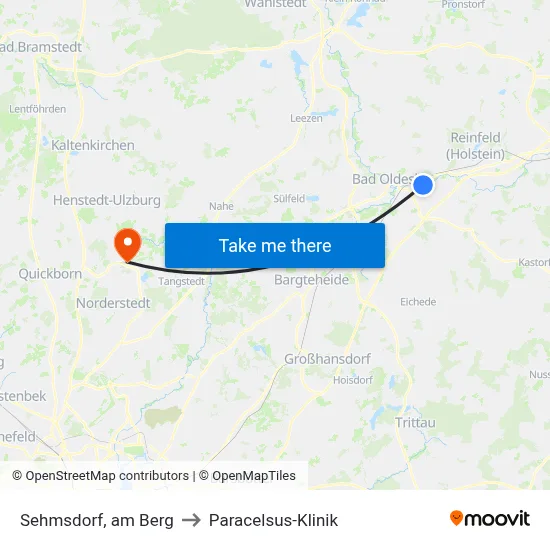 Sehmsdorf, am Berg to Paracelsus-Klinik map