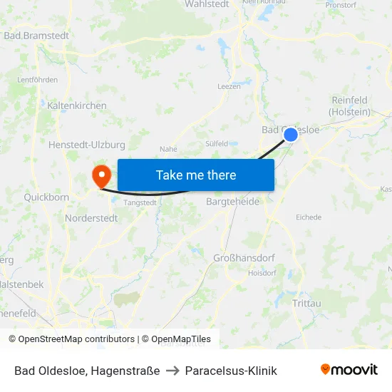 Bad Oldesloe, Hagenstraße to Paracelsus-Klinik map