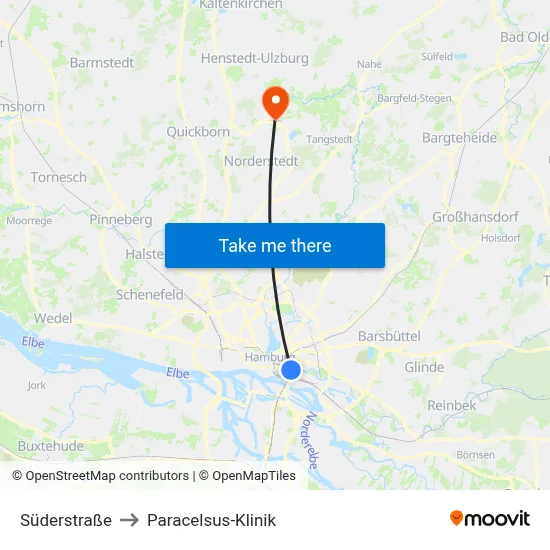 Süderstraße to Paracelsus-Klinik map