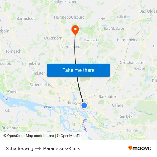 Schadesweg to Paracelsus-Klinik map