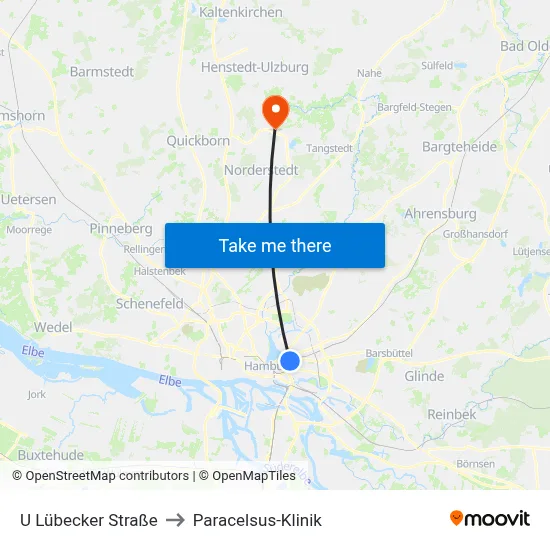 U Lübecker Straße to Paracelsus-Klinik map