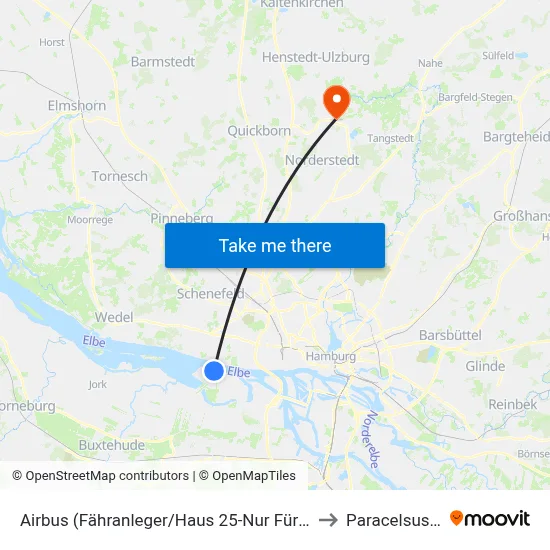 Airbus (Fähranleger/Haus 25-Nur Für Betriebsange.) to Paracelsus-Klinik map