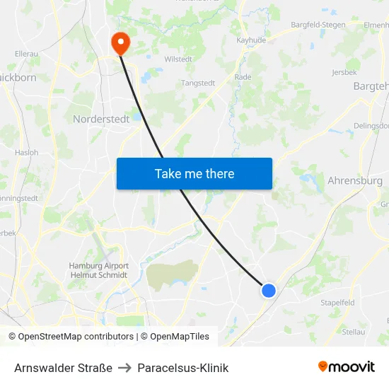 Arnswalder Straße to Paracelsus-Klinik map