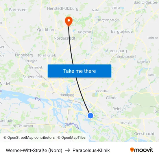Werner-Witt-Straße (Nord) to Paracelsus-Klinik map