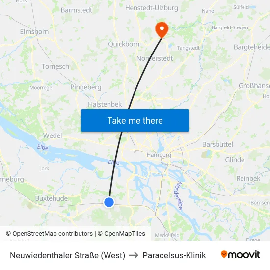 Neuwiedenthaler Straße (West) to Paracelsus-Klinik map