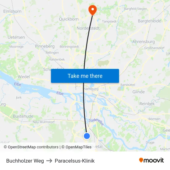 Buchholzer Weg to Paracelsus-Klinik map