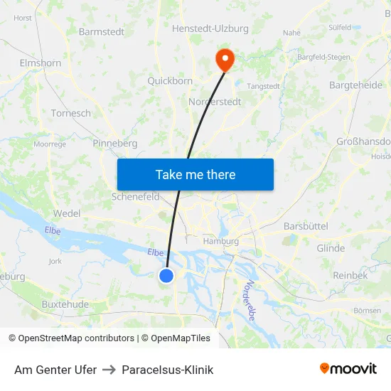 Am Genter Ufer to Paracelsus-Klinik map